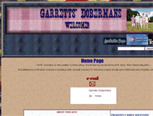 Tablet Screenshot of garrettsdobermans.com